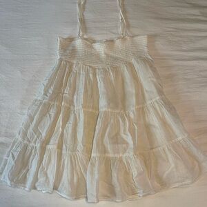 Zara White Tiered Dress